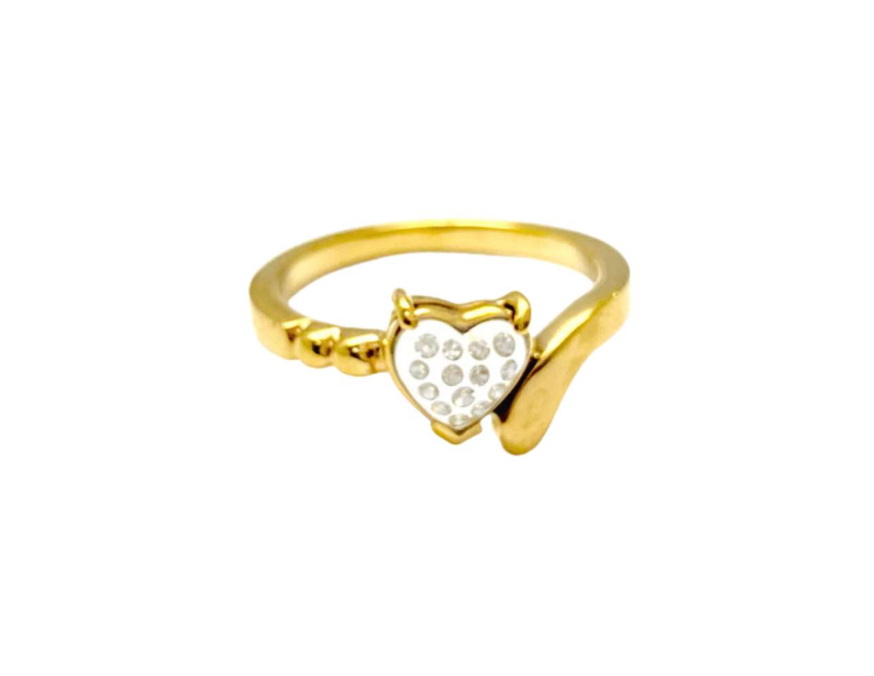 Buy RUVEE Love is in The Air Band Gold Plated Crystal Alloy Ring for Women  & Girls (7) at Amazon.in